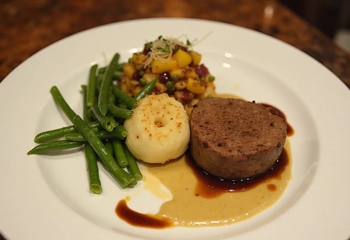 Signature farm-to-table dish with fresh Vermont produce