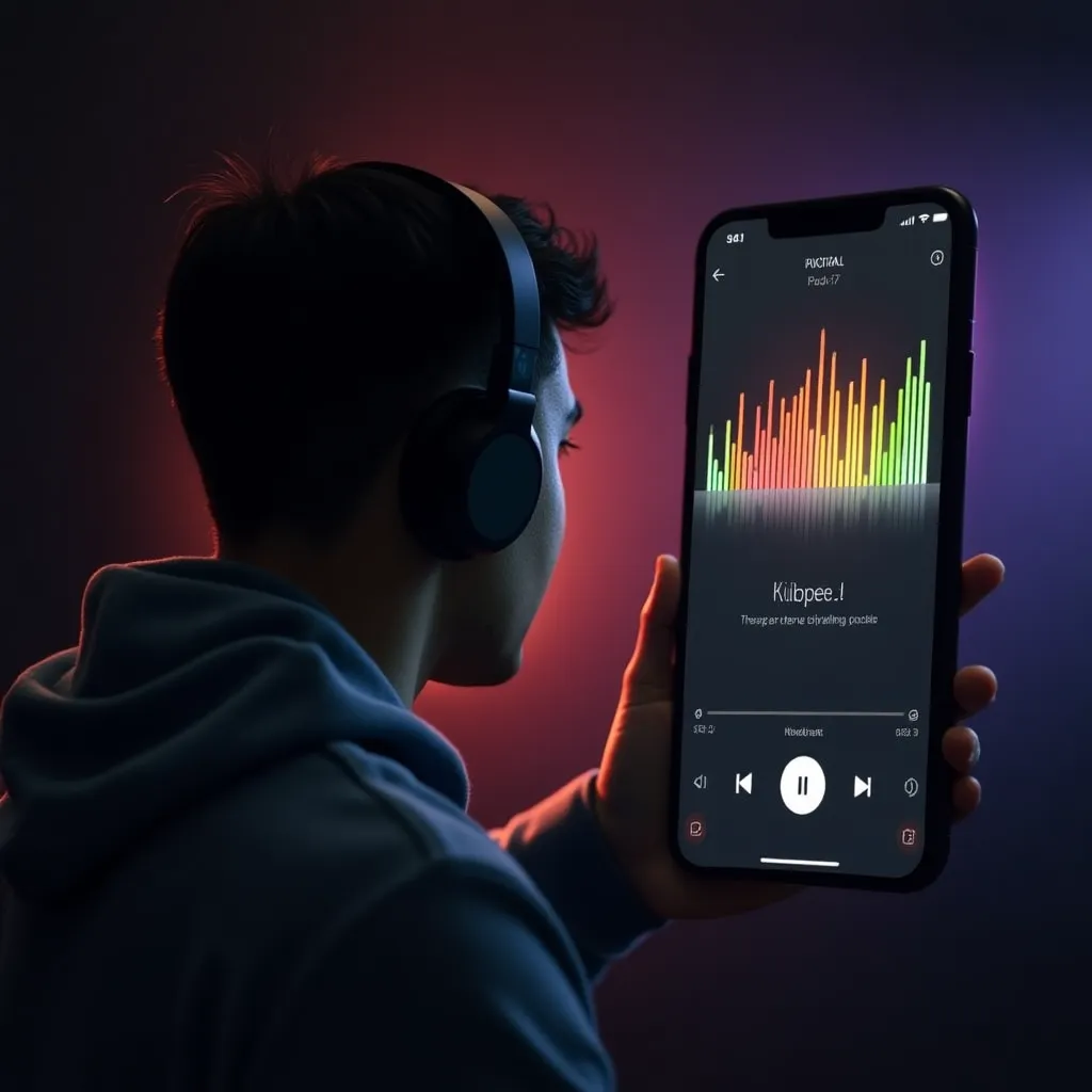 Person listening to AI podcast